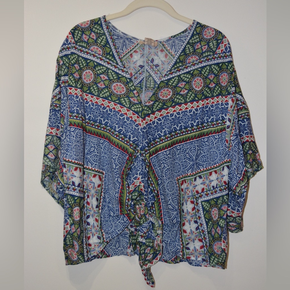 Floral Side Tie Top